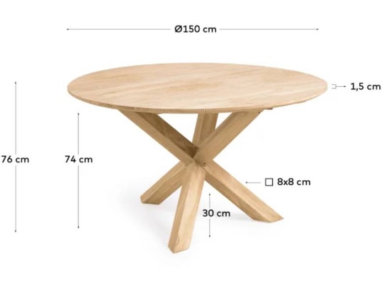 Outdoor table Teresinha round table 150 cm