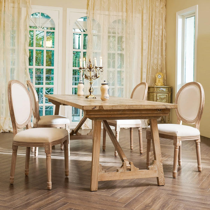 Elegant Set of 2 Louis XVI Style Medallion Chairs