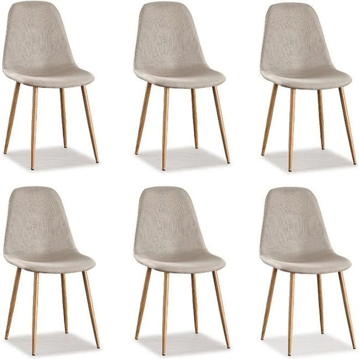 beige set of dining chairs