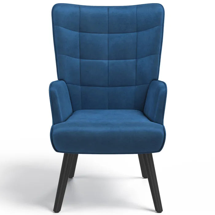 Velvet Armchair with Armrest