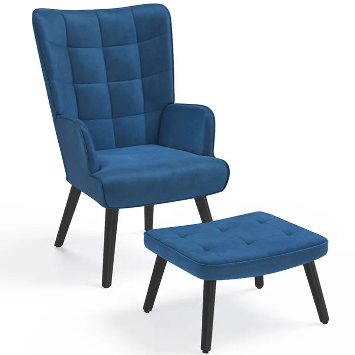 Velvet Armchair with Armrest