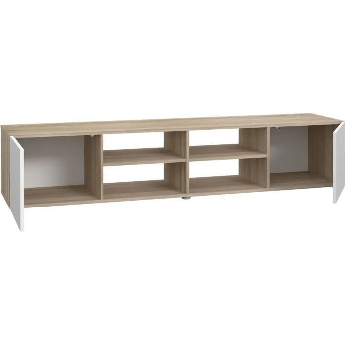 Livi Sleek design TV unit - 2 shelves and compartments