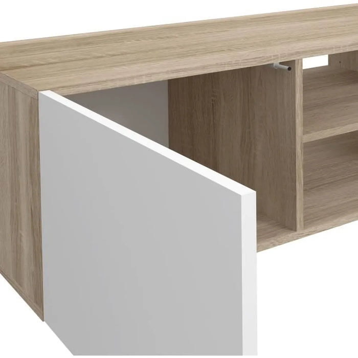 Livi Sleek design TV unit - 2 shelves and compartments