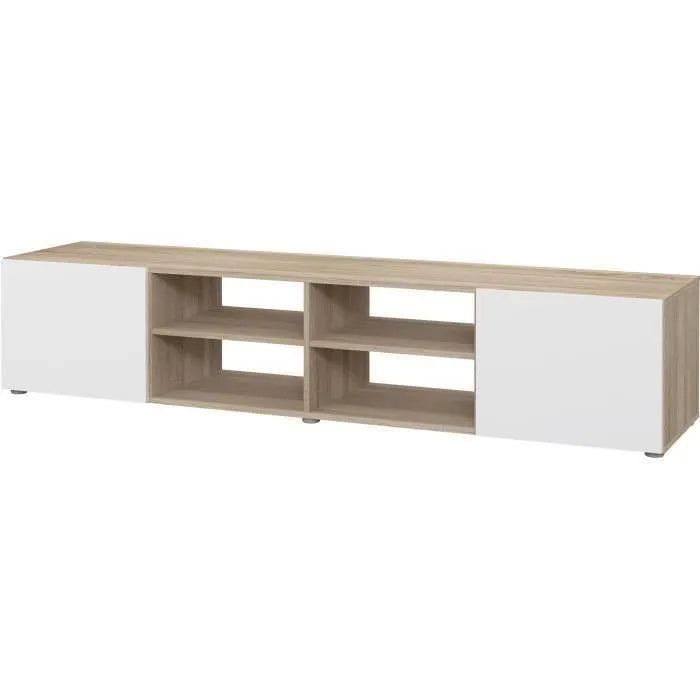 Livi Sleek design TV unit - 2 shelves and compartments