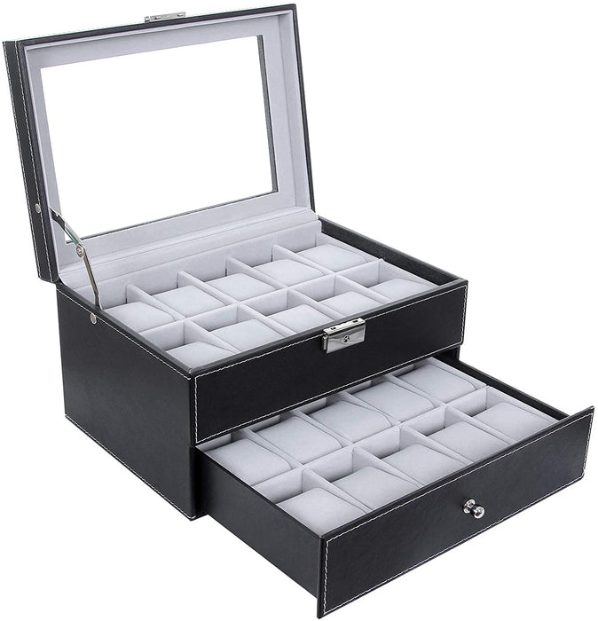 Leather Watch Storage Box   Leather Watch Storage Box boutique-discount-malta.myshopify.com My Discount Malta