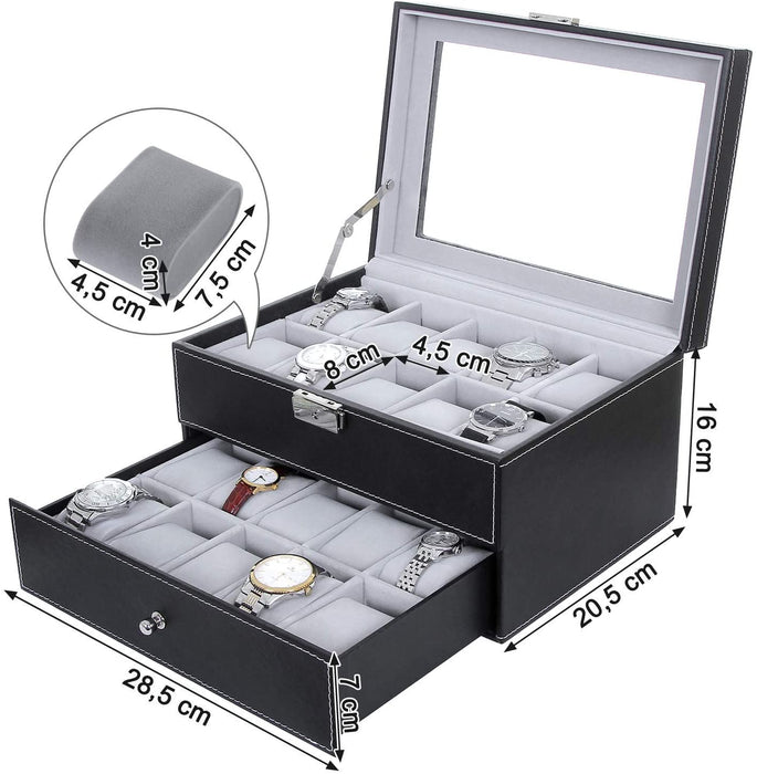 Leather Watch Storage Box   Leather Watch Storage Box boutique-discount-malta.myshopify.com My Discount Malta