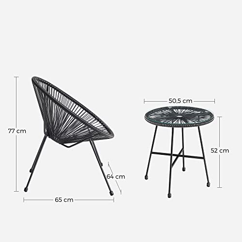 MDM Garden Furniture, Set of 3 Patio Furniture
