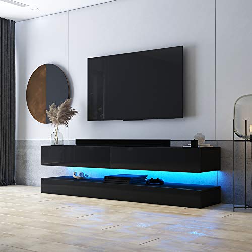 Alcatraz - Floating Effect TV Table/Hanging TV Unit with LED