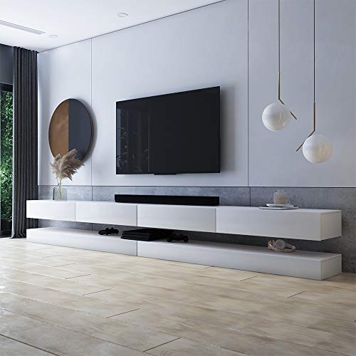 Alcatraz - Floating Effect TV Table/Hanging TV Unit with LED