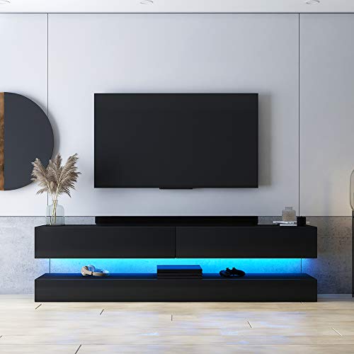 Alcatraz - Floating Effect TV Table/Hanging TV Unit with LED
