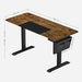sit and stand desk rustic brown and black