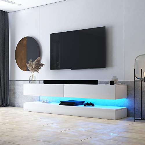 Alcatraz - Floating Effect TV Table/Hanging TV Unit with LED