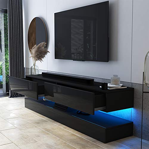Alcatraz - Floating Effect TV Table/Hanging TV Unit with LED