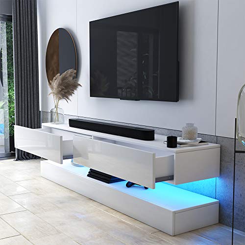 Alcatraz - Floating Effect TV Table/Hanging TV Unit with LED