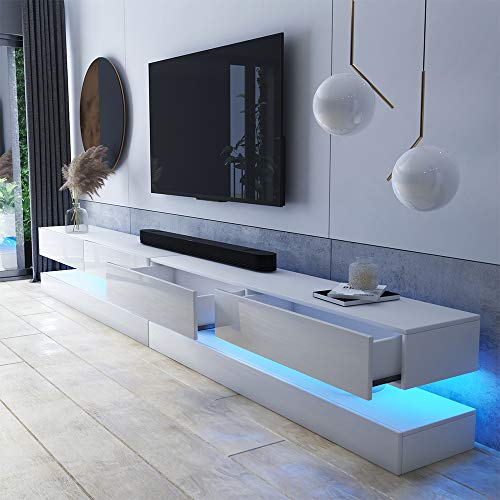Alcatraz - Floating Effect TV Table/Hanging TV Unit with LED
