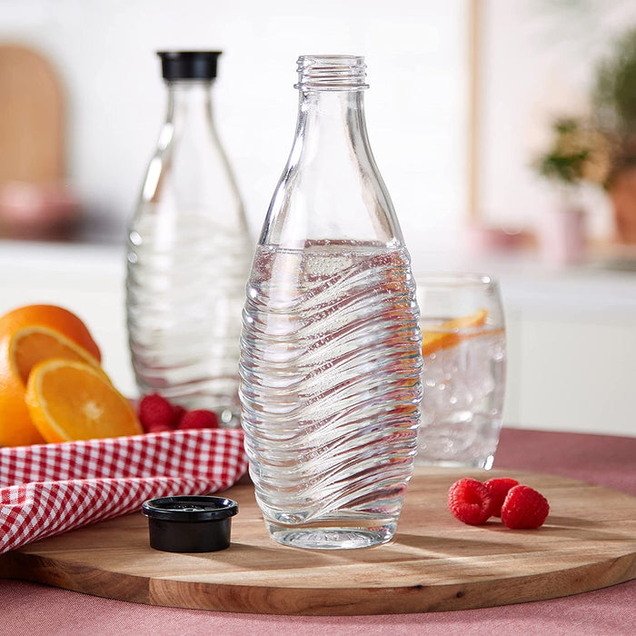 Sodastream Set of 2 Glass Carafes for Crystal Sparkling Water Machine