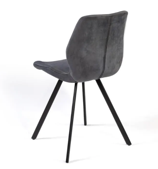 Samuel Gray Chairs with black feet  back