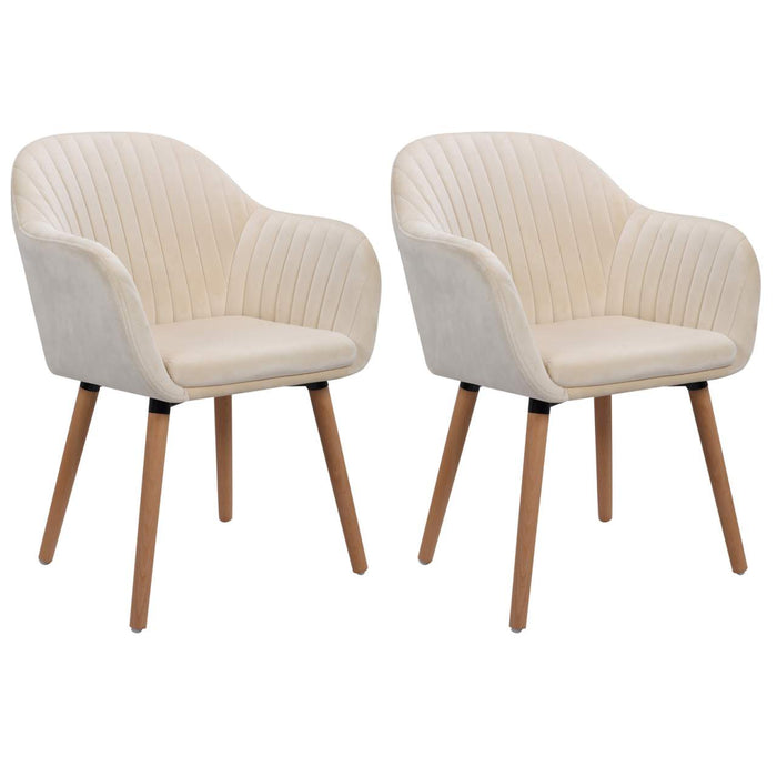 Emily Set of 2 Dining Chairs Beige  Dining Chairs boutique-discount-malta.myshopify.com My Discount Malta