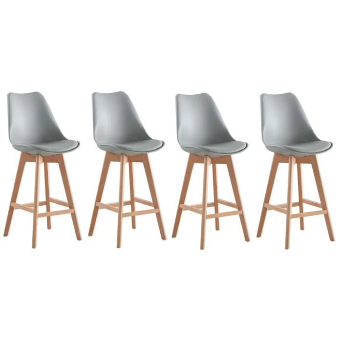 Grey Bar Stools Set of 4 