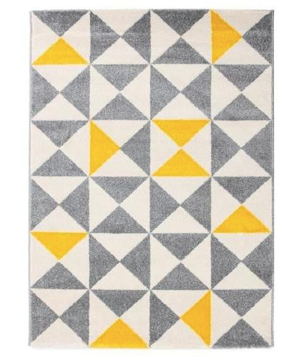 FIONA living room yellow and anthracite rug - My Discount Malta