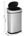 50L Auto Sensor Bin for Kitchen Waste - Dimensions H 72.2cms x D 29.3cms x W 42cms 