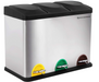 45L Recycling 3 Pedal Bin for Kitchen Waste Silver   boutique-discount-malta.myshopify.com My Discount Malta