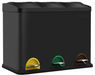 45L Recycling 3 Pedal Bin for Kitchen Waste Black   boutique-discount-malta.myshopify.com My Discount Malta