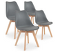 BEKKA-  4 dining chairs Scandinavian   Dining Chairs  grey