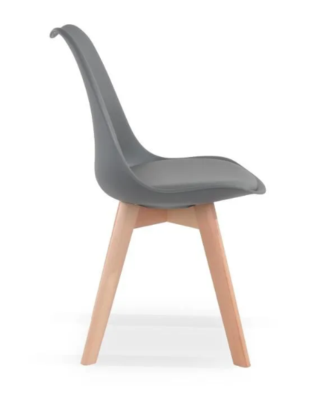 BEKKA-  4 dining chairs Scandinavian   Dining Chairs  grey