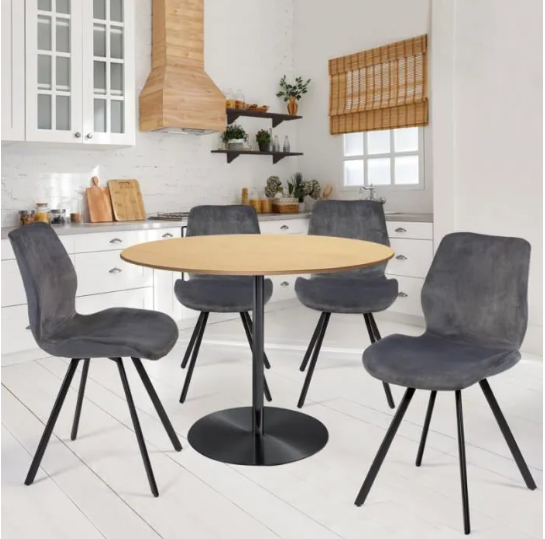 Samuel Gray Chairs with black feet dining room