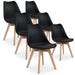 Klicka Lot of 6 Dining Chairs in Black