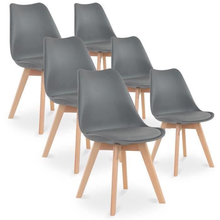 Klicka lot of 6 dining chair in grey
