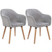 Emily Set of 2 Dining Chairs Light Grey  Dining Chairs boutique-discount-malta.myshopify.com My Discount Malta