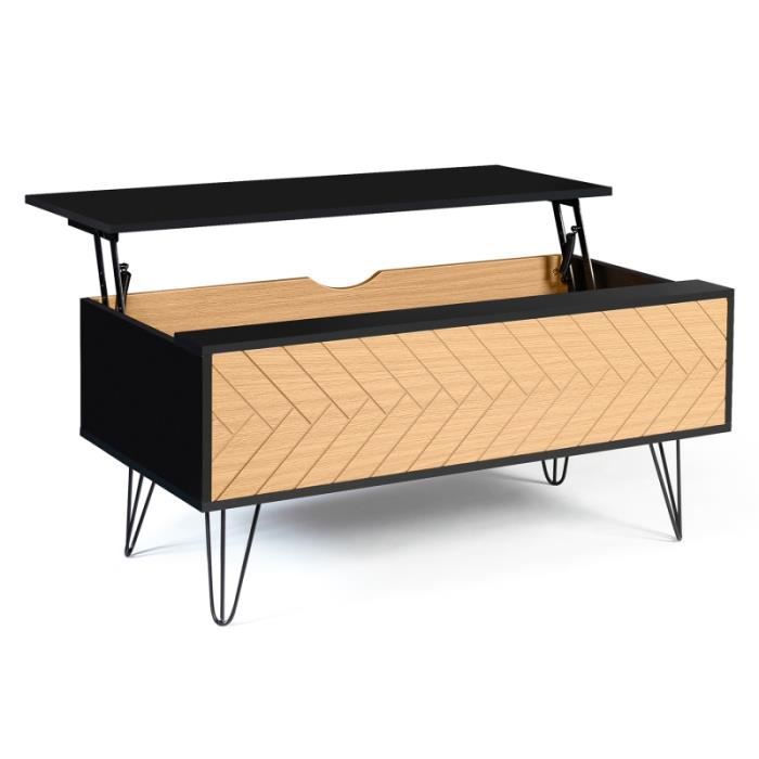 MDM Coffee table vintage lift top graphic patterns