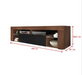 oak with black matte tv cabinet without led