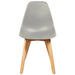 Set of 4 Grey Scandinavian Style Chairs- plastic body and rubber feet
