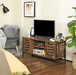 Industrial Style TV Cabinet with wooden structure and metal feet 110cms x 40cms