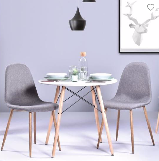 Mannie Round dining table for 2 to 4 persons - Scandinavian style - Diameter 80cms - My Discount Malta