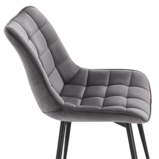 Tatiana Set of 2 Velvet Grey Chairs   Dining Chairs boutique-discount-malta.myshopify.com My Discount Malta