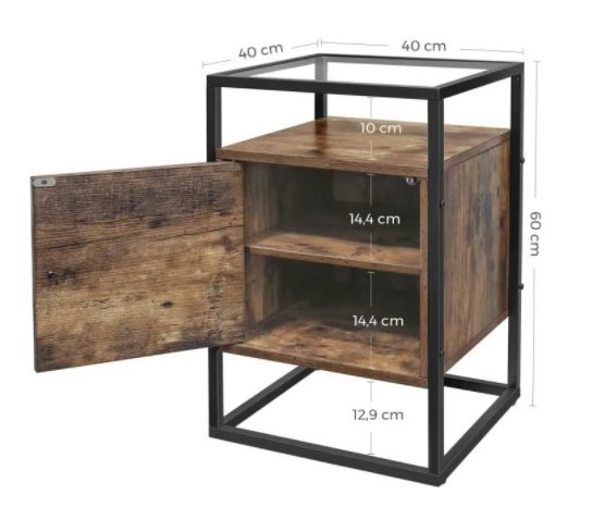 Vasagle Industrial Style Bedside Table