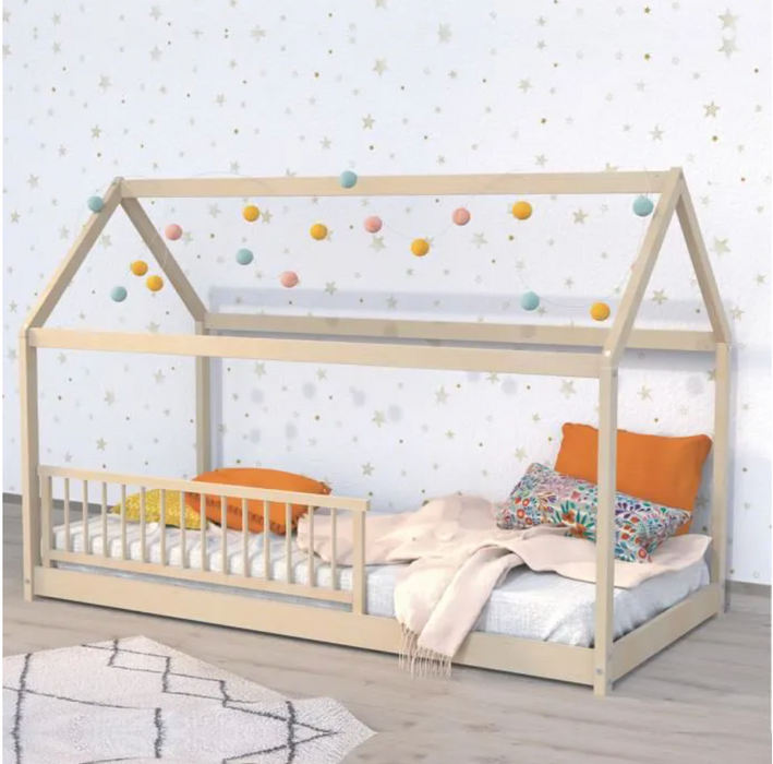 Unique Cabin Bed for Juniors in Solid Pine Wood -  Easy Assembly