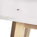 office furniture scandinavian style white top and wooden legs