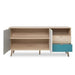 Tiba sideboard with 2 doord white and grey 2 drawers and 1 open shelf