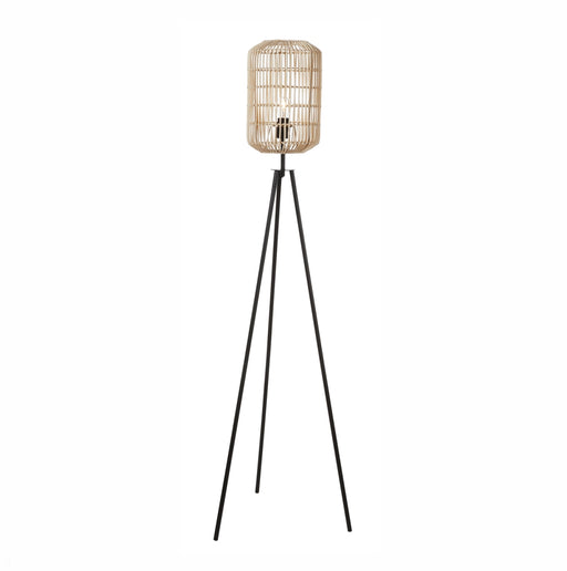 Metal Feet and Rattan Shade
