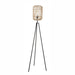 Metal Feet and Rattan Shade