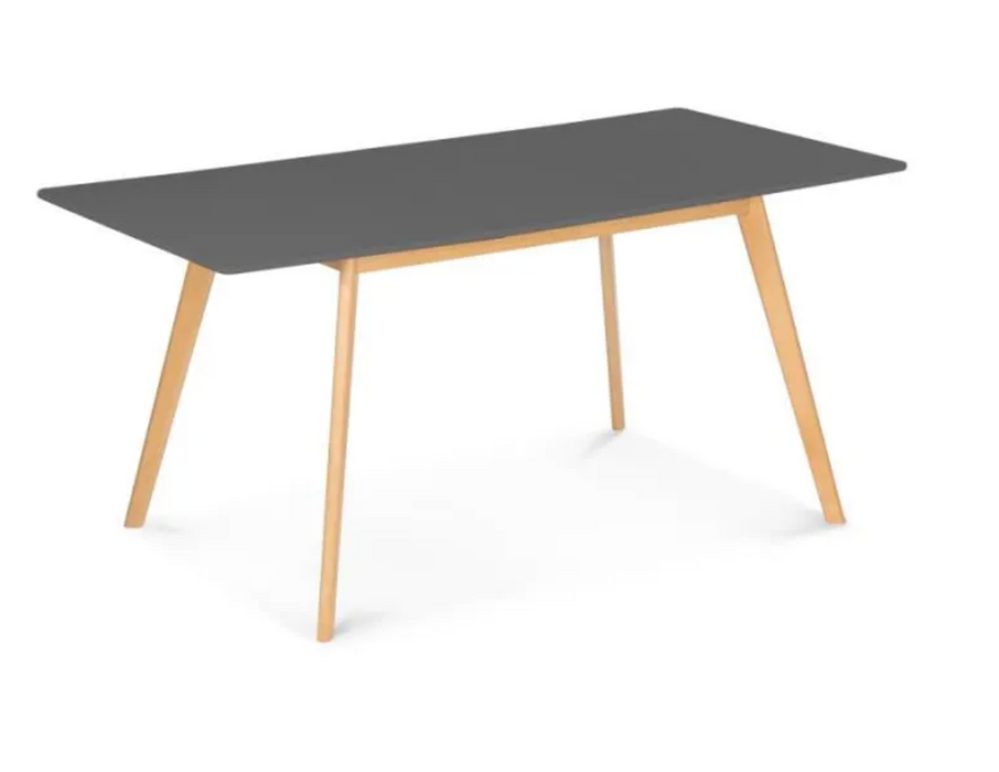 Grey lacquered top with wooden feet