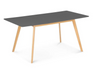 Grey lacquered top with wooden feet