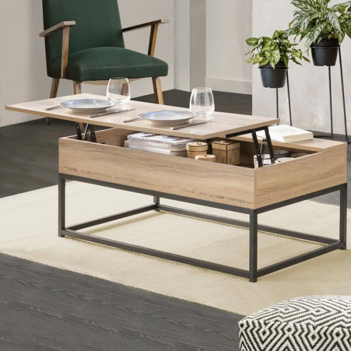 Chicago Industrial Style Convertible Coffee Table
