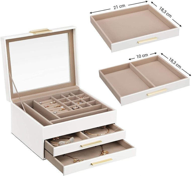 Jewellery Box with Glass Lid    boutique-discount-malta.myshopify.com My Discount Malta