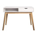 office furniture scandinavian style white top and wooden legs